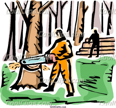 375x352 Logging Clipart