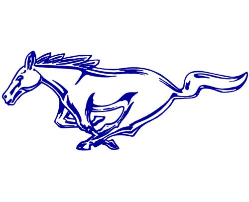 500x406 Stallion Clipart Mustang Logo