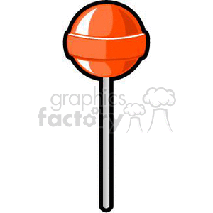 300x300 Royalty Free Orange Lollipop 382419 Vector Clip Art Image