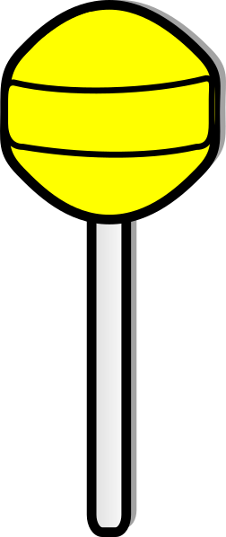 252x598 Yellow Lollipop Clip Art