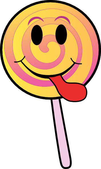 354x594 Lollipop Smiley Clip Art