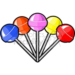 300x300 Royalty Free Bunch Of Lollipops 382432 Vector Clip Art Image