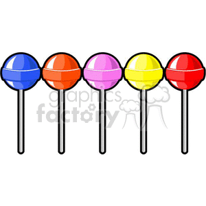 300x300 Royalty Free Group Of Lollipops 382429 Vector Clip Art Image