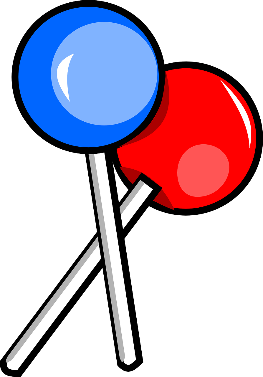 893x1280 Blue Amp Red Lollipops Clipart