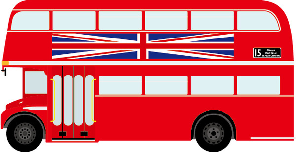 600x308 Red Clipart London Bus