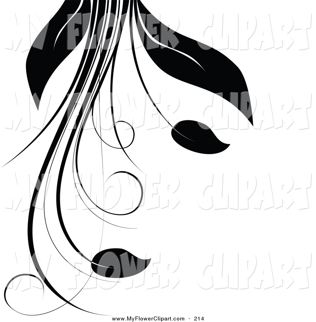 1024x1044 Clip Art Of A Silhouetted Plant With Vines, Long Leaves