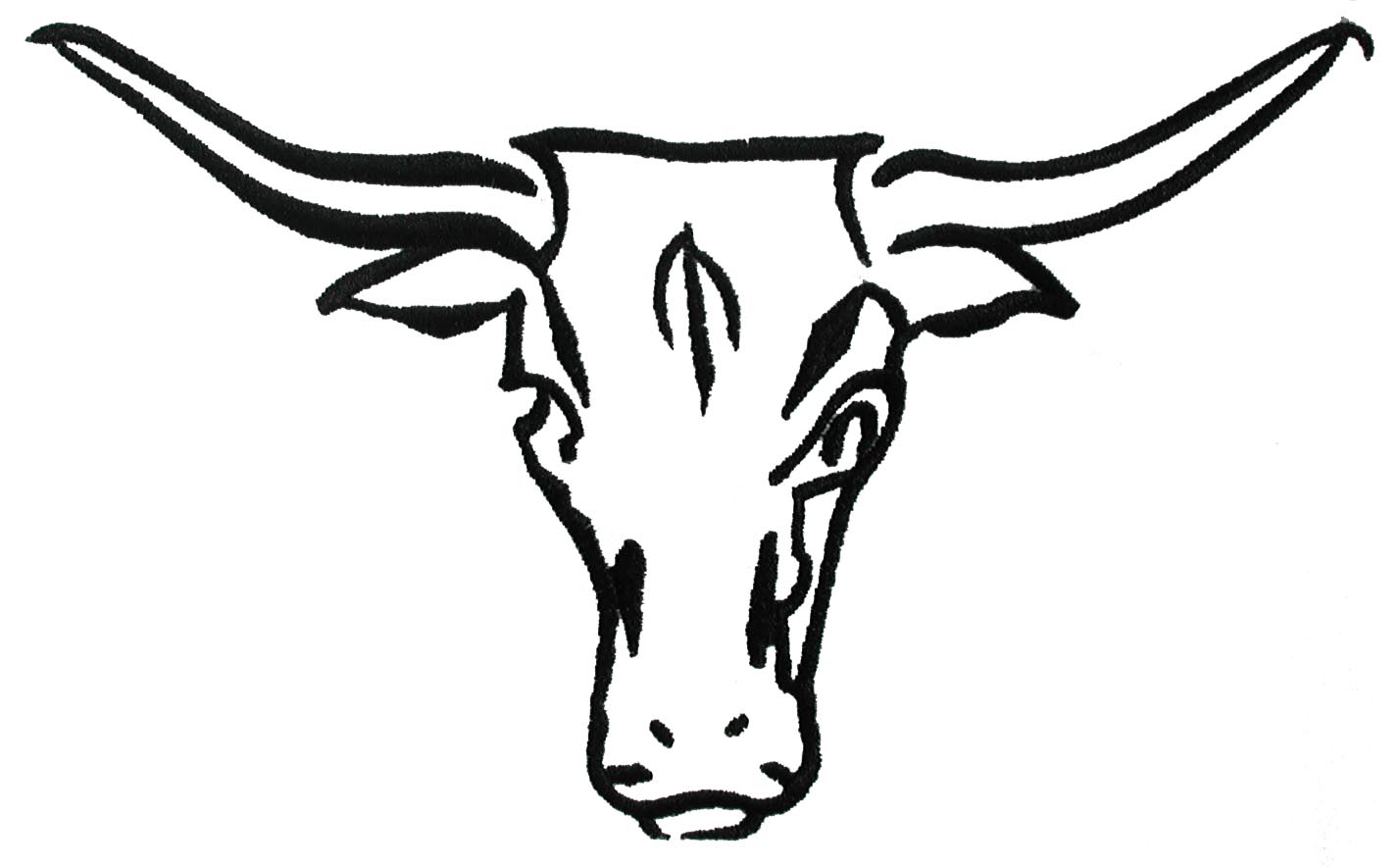 1428x884 Black And White Longhorn Clipart