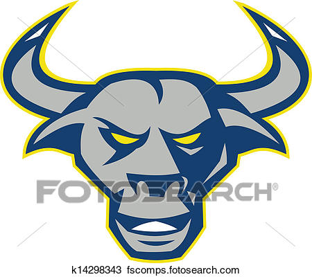 450x400 Clipart Of Texas Longhorn Bull Head Front K14298343