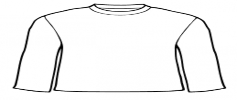 820x346 T Shirt Outline Clip Art Clipart Best For Long Sleeve T Shirt