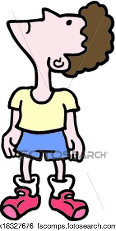 236x470 Clip Art Of Look Up Man K18327676