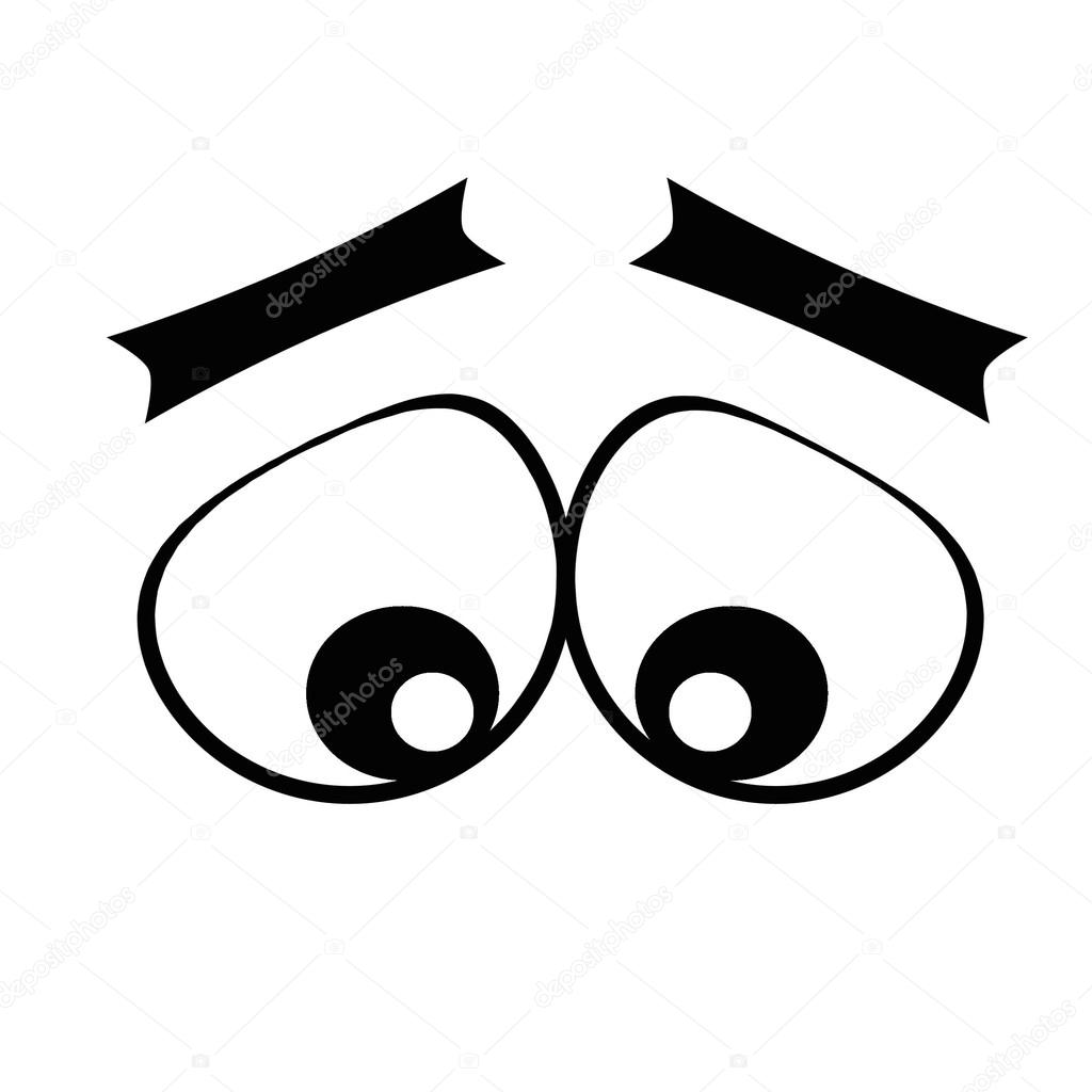1024x1024 Cartoon Eyes.sad Stock Photo Varlakova