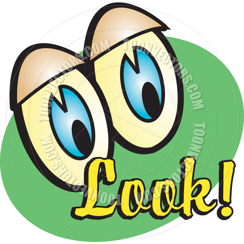 940x940 Cartoon Eyes Look Vector Illustration By Clip Art Guy Toon