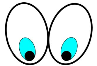 331x227 Clipart Of Eyes Looking