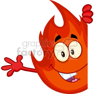 300x300 Royalty Free Royalty Free Rf Clipart Illustration Cute Fire