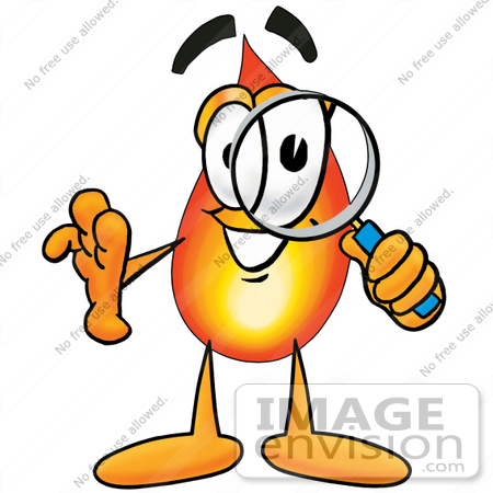 450x450 Cliprt Graphic Of Fire Cartoon Character Looking Through