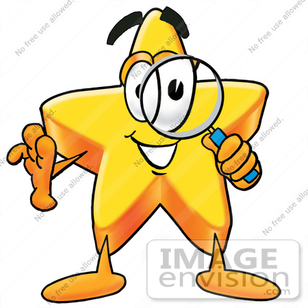 450x450 Clip Art Graphic Of A Yellow Star Cartoon Character Looking