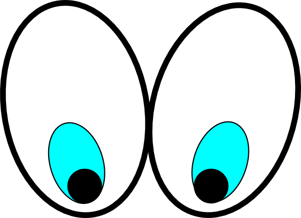 600x434 Cartoon Eyes(Looking Down) Clip Art