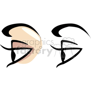 300x300 Royalty Free A Side View Of And Eye And Brow 155737 Vector Clip
