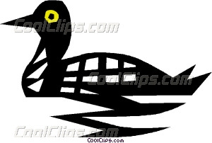 300x202 Cool Loon Vector Clip Art