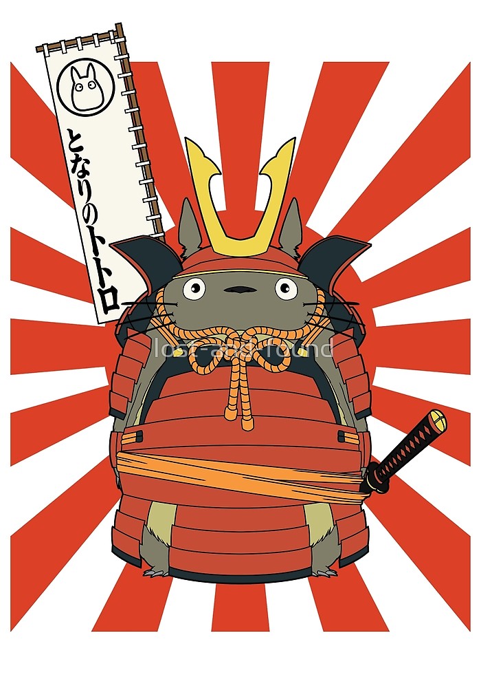 700x1000 Samurai Totoro By Lost And Found Redbubble