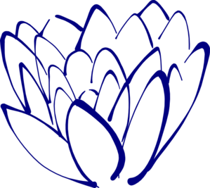 299x267 Navy Blue Lotus Clip Art