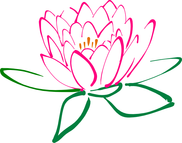600x472 Pink Lotus Clip Art