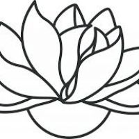 200x200 Flower Line Drawing