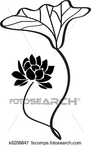 295x470 Clip Art Of Vector Lotus Flower K6208847
