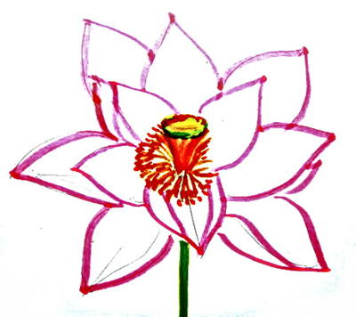400x356 How To Draw A Lotus