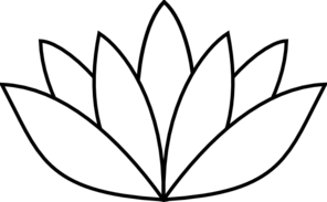 296x183 Lotus Flower Outline Clip Art