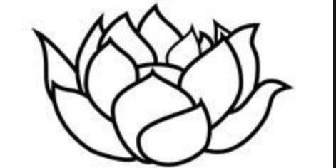 471x236 Lotus Flower Outline