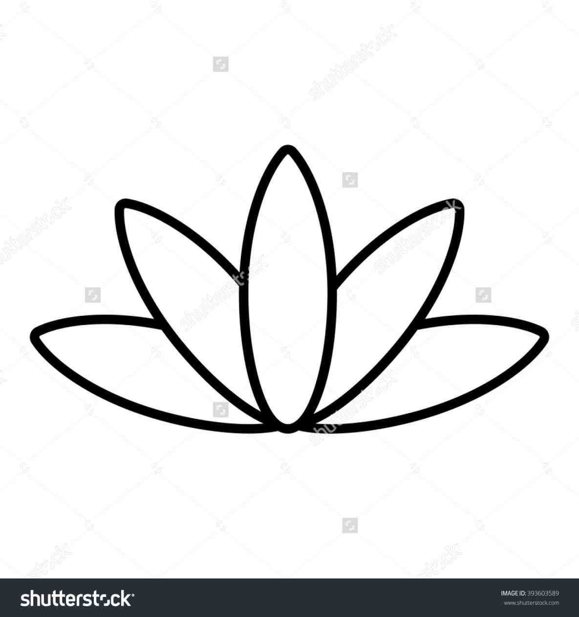 1185x1264 Lotus Flower Outline Png