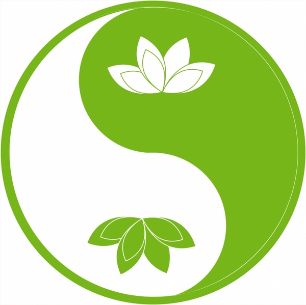 600x599 Yin Yang Lotus Free Vector In Adobe Illustrator Ai ( Ai