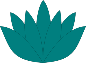 297x219 Aqua Lotus Flower Clip Art