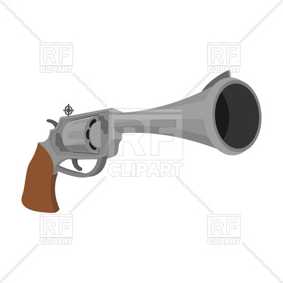 400x400 Pirate Gun Cartoon Style Isolated Royalty Free Vector Clip Art