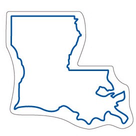 272x272 Louisiana Shape Refrigerator Magnets