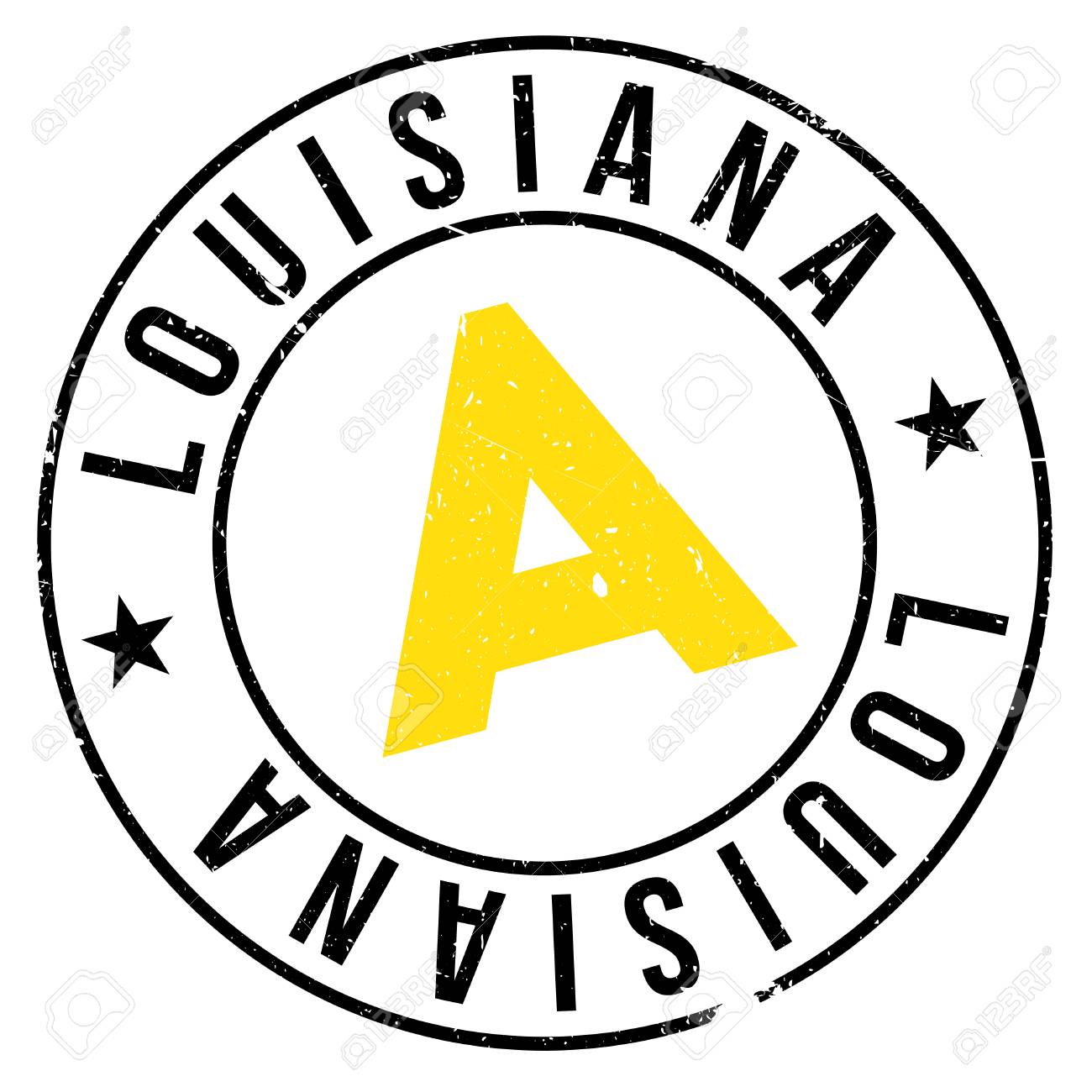 1300x1300 Louisiana Rubber Stamp. Grunge Design With Dust Scratches. Effects