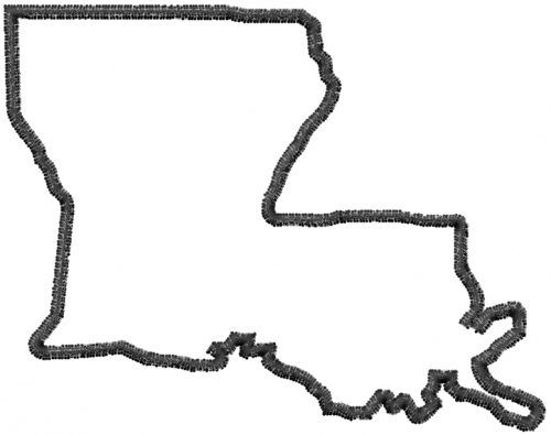 500x395 Outline Louisiana Clipart