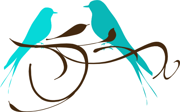 600x373 Love Birds Teal Png, Svg Clip Art For Web