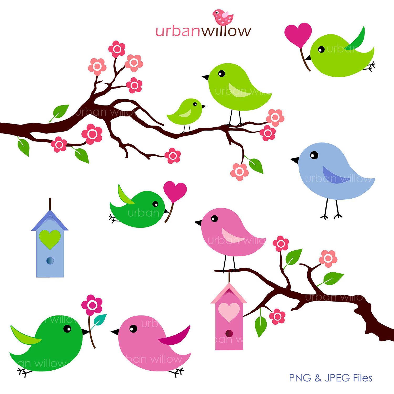 1500x1500 Birds Clipart