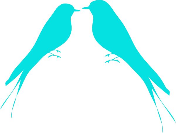 600x455 Turquoise Clipart Bird Silhouette