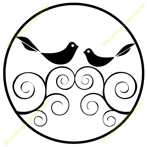 500x500 Clipart 12427 Birds In Love