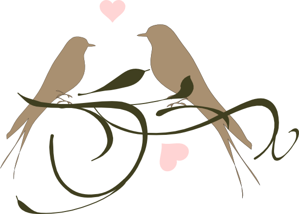 600x430 Love Birds Clip Art