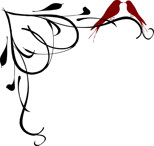 600x567 Red Love Birds Clip Art