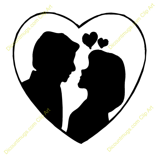 500x500 Couple Clipart Heart