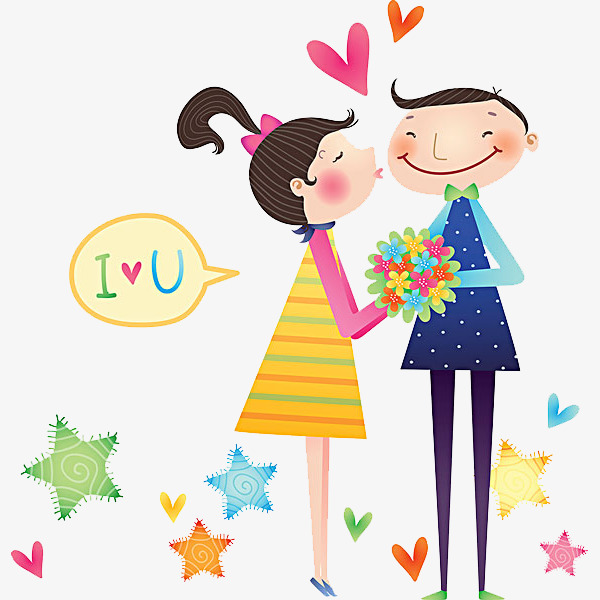 600x600 Lovely Couple, Cartoon, Lovers, Love Png Image For Free Download