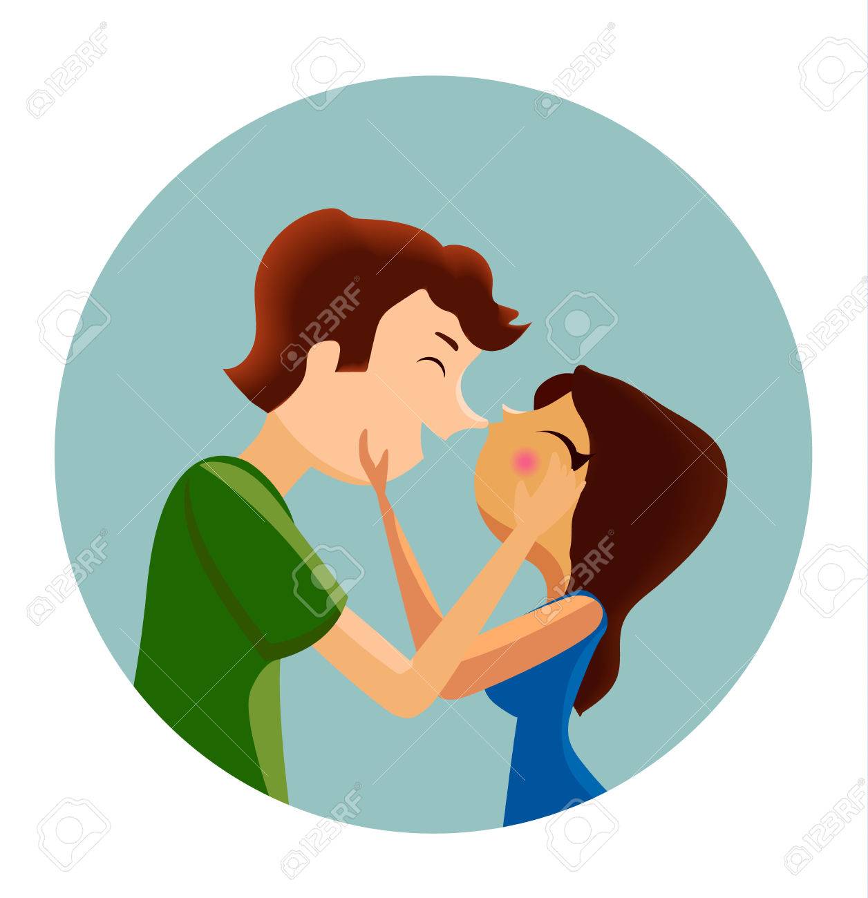 1256x1300 Sweet Cartoon Couple Or Family