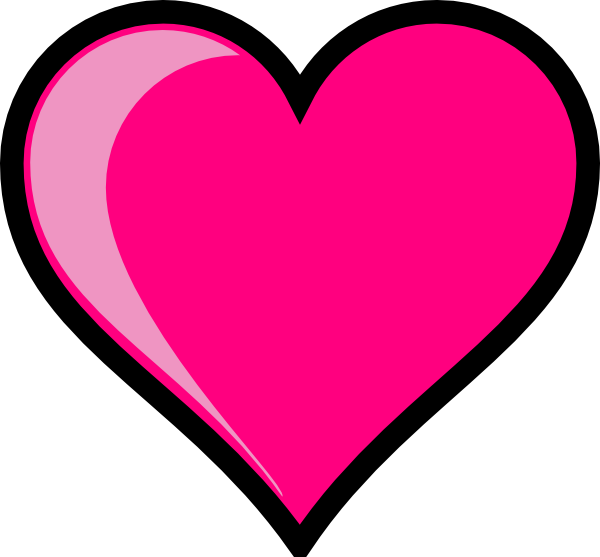600x557 Pink Heart Clip Art