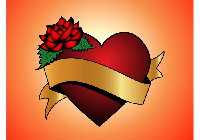 700x490 Love Heart Gold Banner