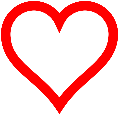 505x487 Heart Icon Red Hollow